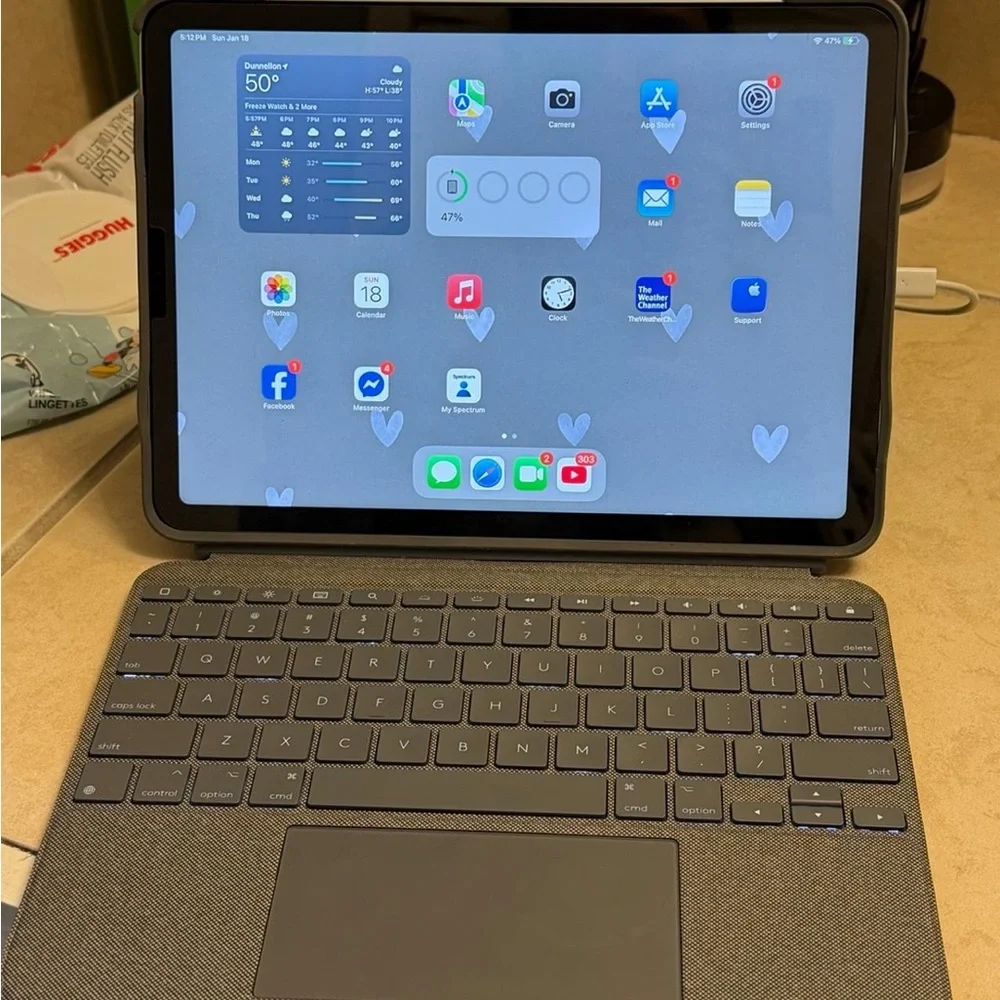 Apple Tablet with Gray Keyboard